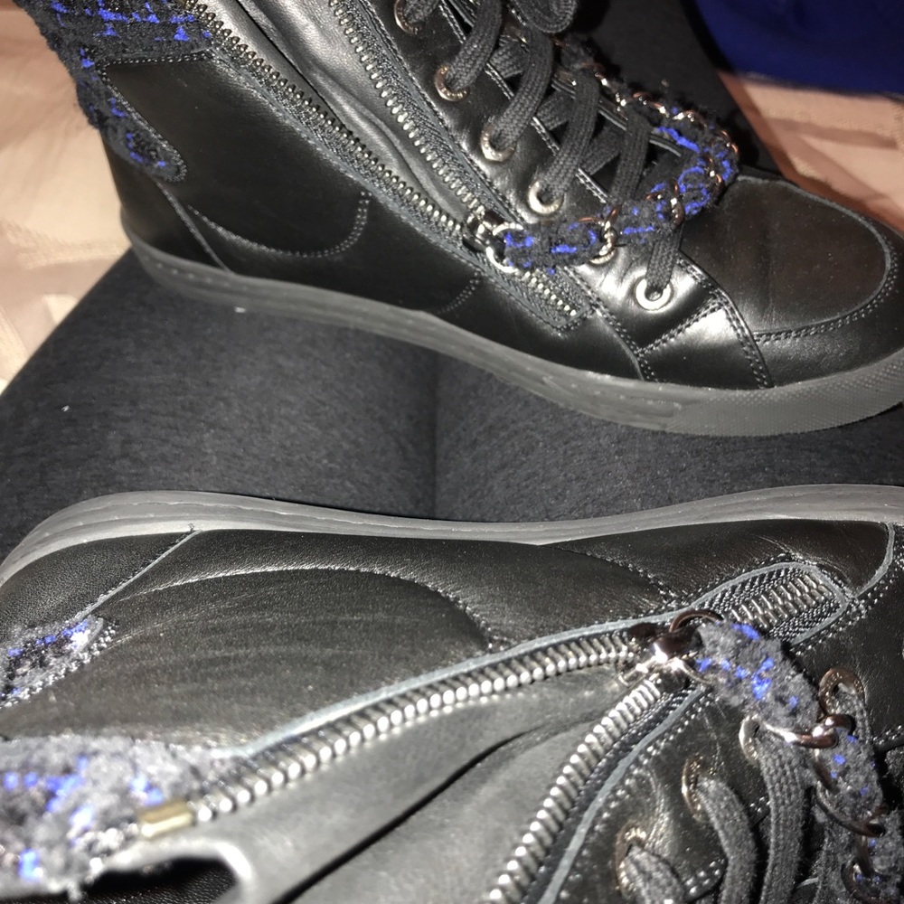 Chanel high top sneakers